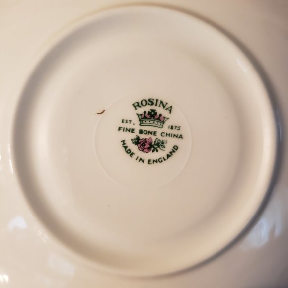 Vintage Rosina Fine Bone China Cups & Saucers lot of 3 EUC - Picture 12 of 12